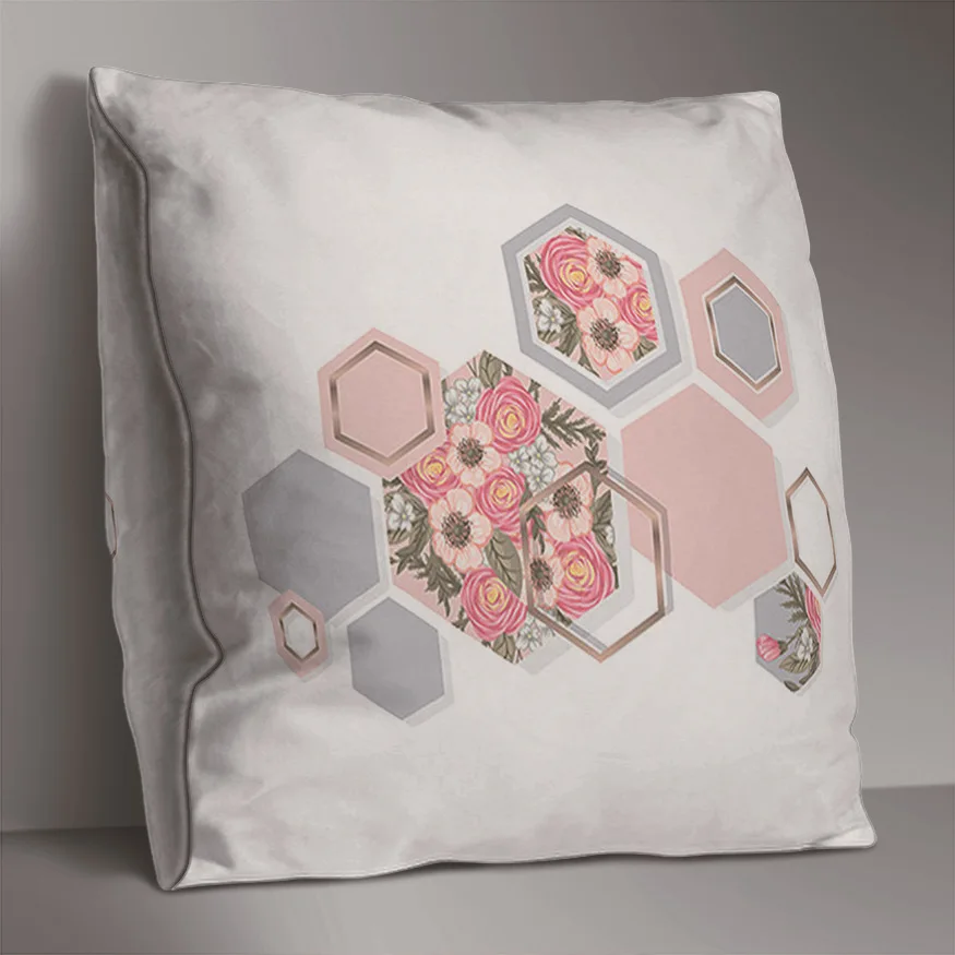 Двусторонний чехол для подушки на День святого Валентина пушистый с