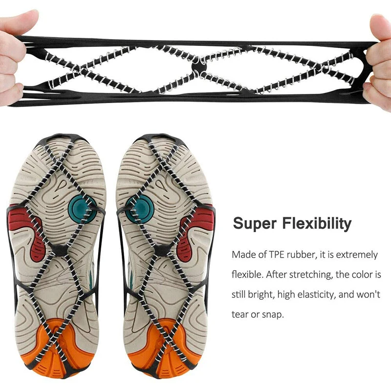 

New Universal Non-Slip Ice Cleats Shoes for Adult Spikeless Coil Design for Ice Fishing Walking Snow Shoveling Running S66