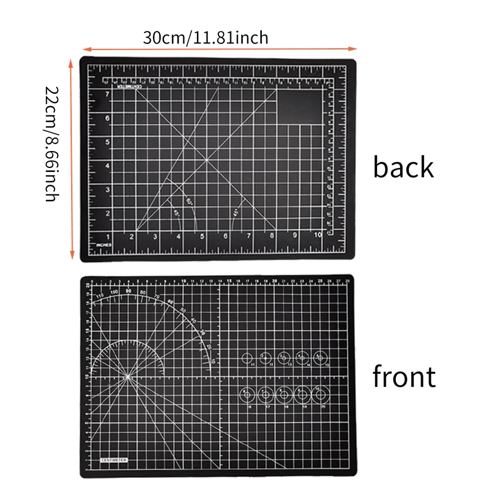 

Double Sided Crafts Eco Friendly Rotary Cutting Mat With Grid Sewing For Fabric Paper Durable Vinyl Non Slip Self Healing PVC