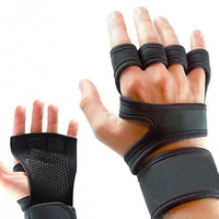 anti slip weight lifting gloves half finger fitness wrist wraps sports gym training bycicle exercise body building equipment
