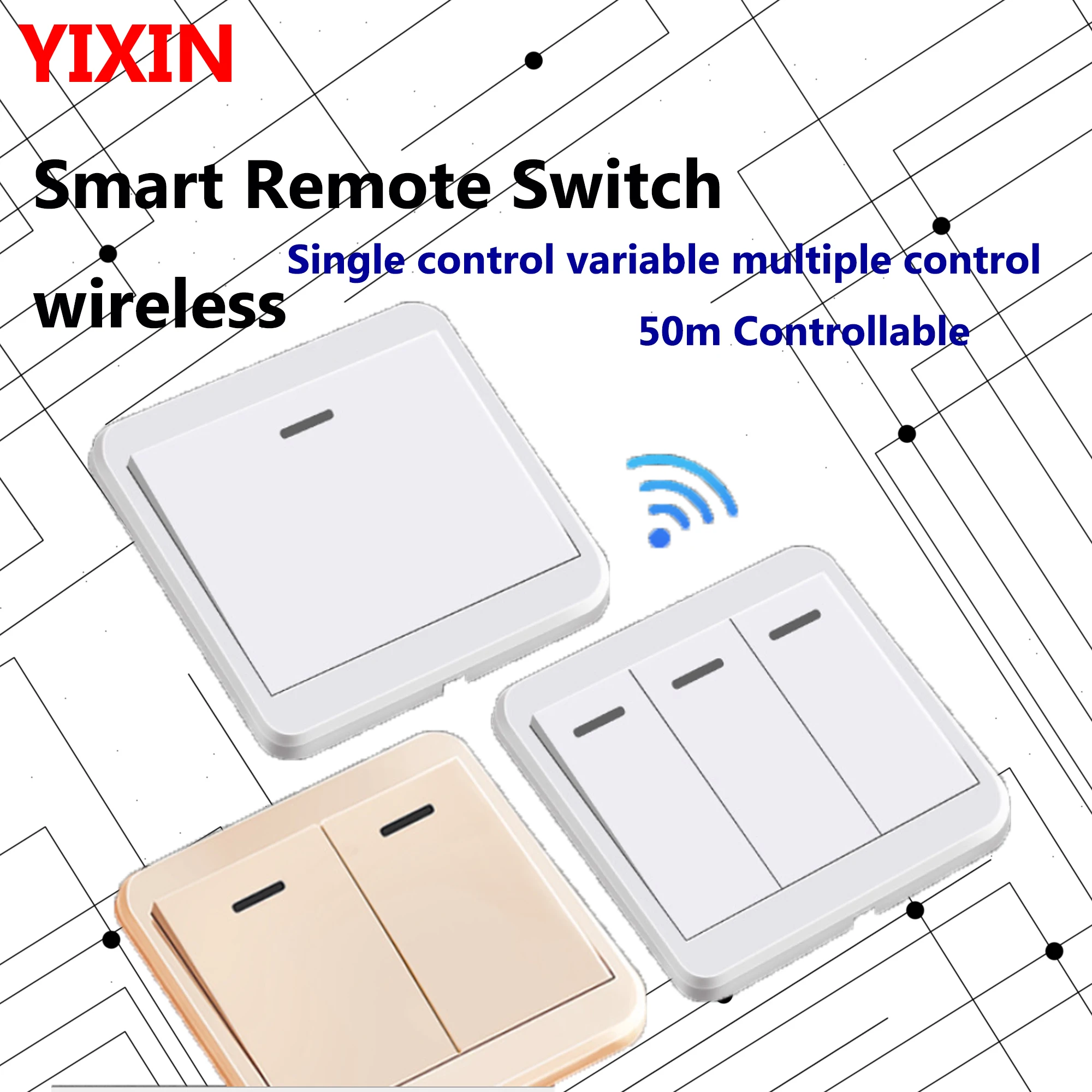 WiFi смарт-переключатель кнопочный RF433 настенная панель передатчик Комплект умный