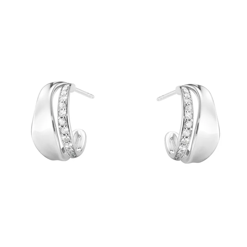 

Европейские и американские нишевые брендовые двухслойные круглые серьги, Женские Геометрические серьги, характерные французские Серьги х...