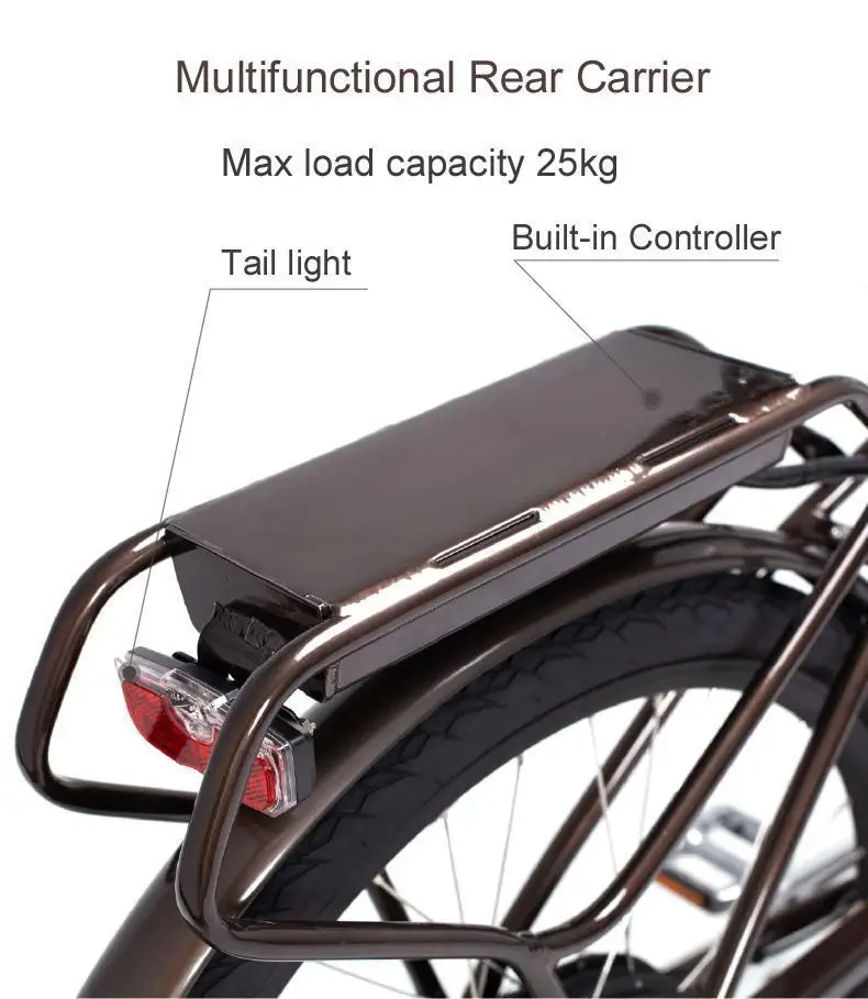 26 Inch Electric Bicycle 48V 400W 624W E Bike Scooter 2 Wheels 700C Portable Electric Bikes Adults