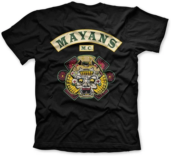 

Mayans M.C. Officially Licensed Backpatch Big & Tall T-Shirt (Black)