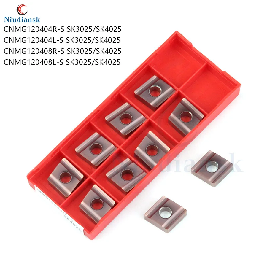 

CNMG120404R-S CNMG120404L-S SK3025 CNMG120408R-S CNMG120408L-S SK4025 Carbide Alloy Inserts CNC Lathe Cutting Tool Turning Blade