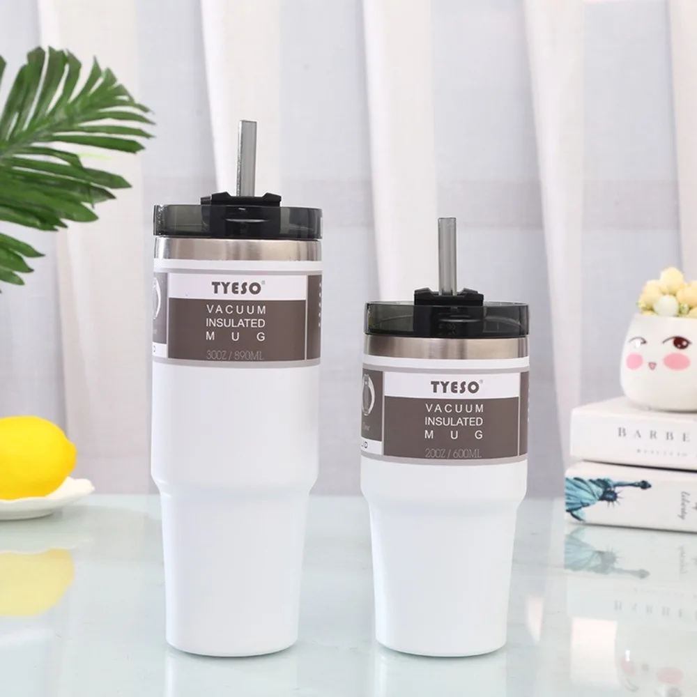 

Outdoor Travel Cup Straw Car Cup Large Capacity 20oz30oz Stainless Steel Beer Jar Vacuum Cup Stainless Steel Straight Cup