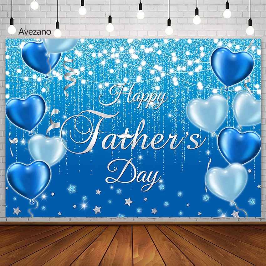 

Фон Avezano для фотосъемки на День отца, голубые воздушные шары, украшение для вечеринки для взрослых, Блестящий Фон для фотостудии, баннер для фотозоны
