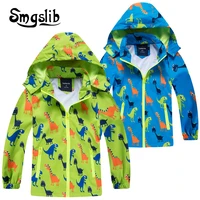 children jackets hooded waterproof windbreakers spring jacket for girls dinosaur kids toddler rain coat jacket boy outerwear
