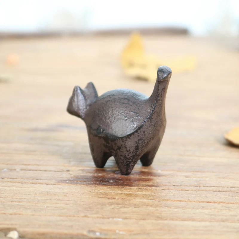 Мини-статуэтка в деревенском стиле кошка собака свинья корова искусство носорог