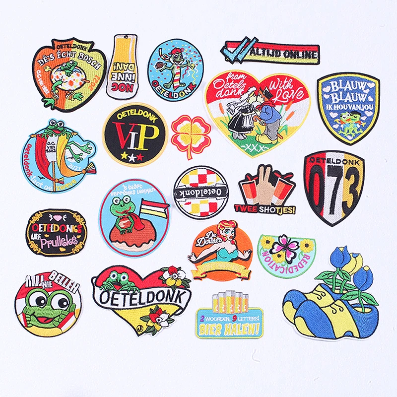 

Iron on Patches for Clothes Embroidery Patch Sew on Patches Badges Clothing Stickers Sewing Diy Oeteldonk Appliques Stripes I
