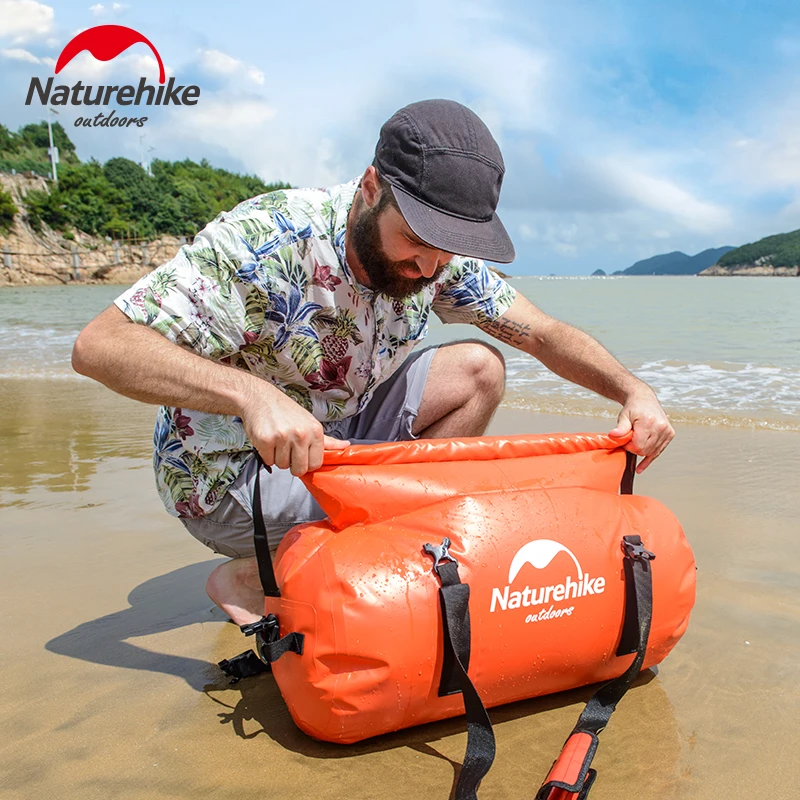 

40L/60L/90L/120L Водонепроницаемая 20000 мм сухая сумка для плавания на каяках спортивная сумка для багажа Сумка через плечо с двойными плечевыми рем...