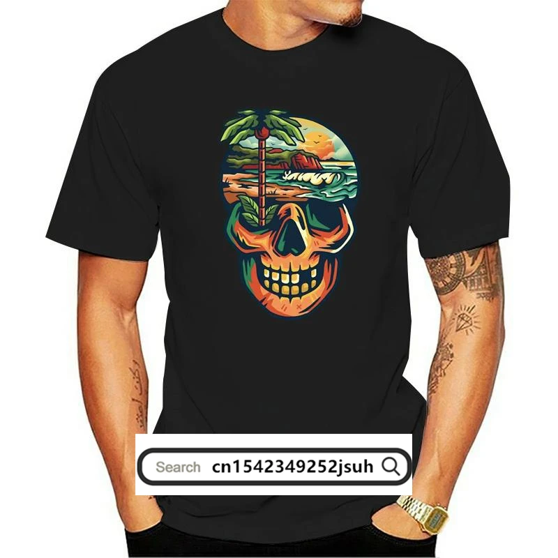

2021 New Skull Print T Shirt Men And Women Couple Casual Fashion Short-Sleeved T Shirt