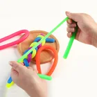 Декомпрессионная игрушка, мягкая резиновая веревка для снижения давления, в форме лапши, 1 шт., забавные сенсорные игрушки для сжатия, снимающий стресс фиджет игрушка