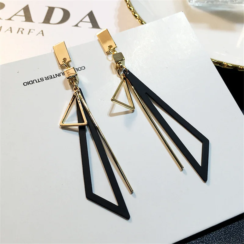 

Geometric stud earrings for women 2021 trendy fashion korean style piercing earrings dangle for girls grunge Aesthetic jewelry