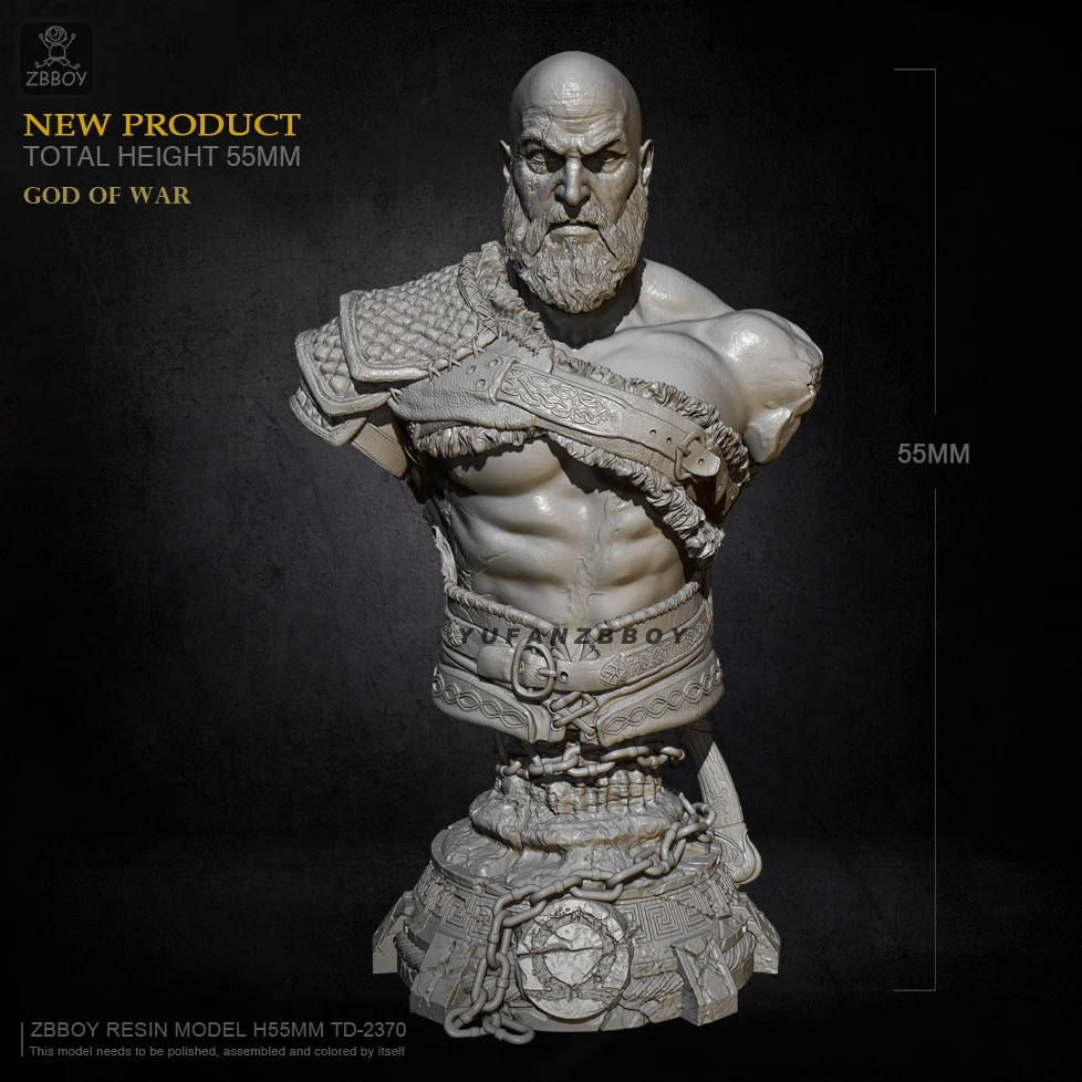

55MM Resin bust model kits figure colorless and self-assembled TD-2370