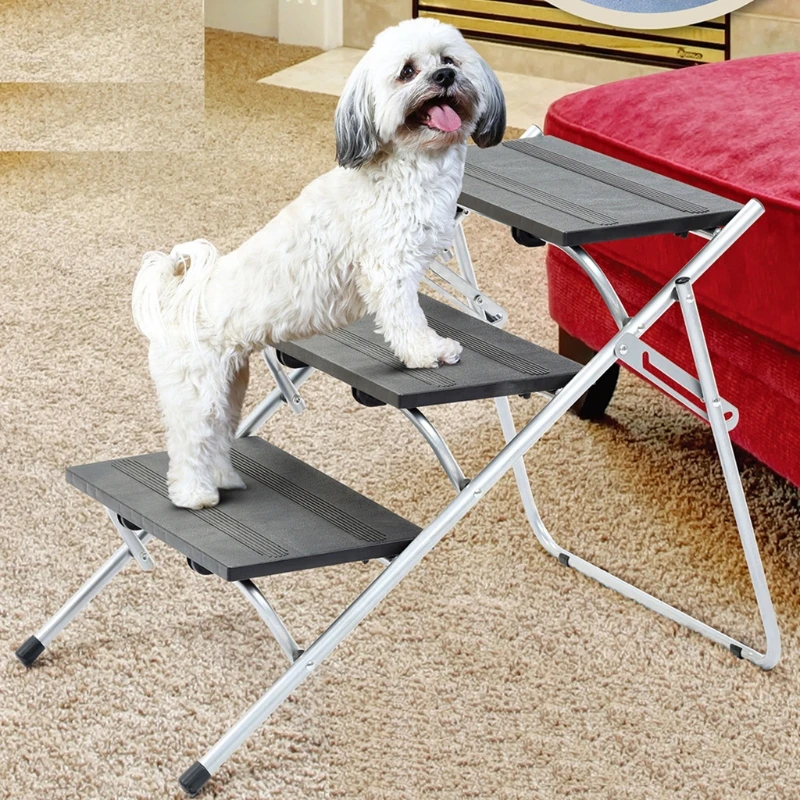 

3-Steps Pet Climbing Ladder for High Beds Premium Quality Car Pet Foldable Step Stairs Couch 2-in-1 Foldable Pet Steps