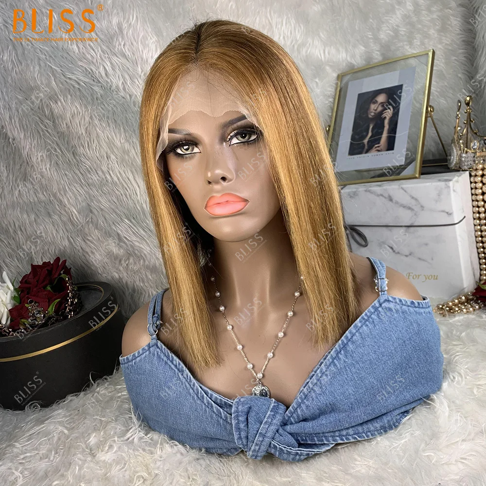 Волосы Bliss 13x4x 4 на сетке спереди человеческие волосы хайлайтер боб парики Омбре