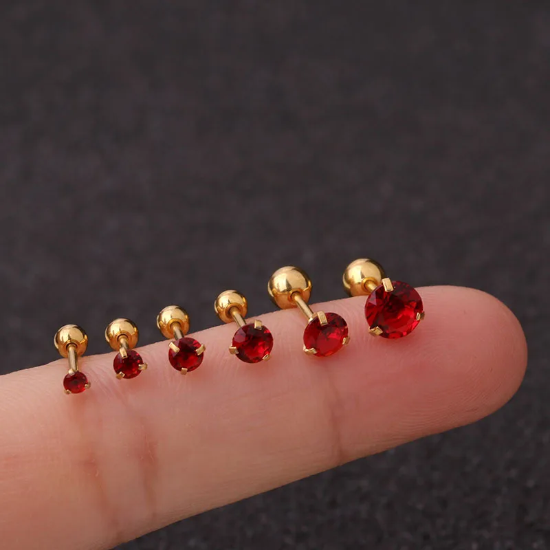 2 шт маленький круглый Cz ушной хрящ Rook Helix Snug Conch серьги 16G Prong Gem Monroe Tragus пирсинг уха