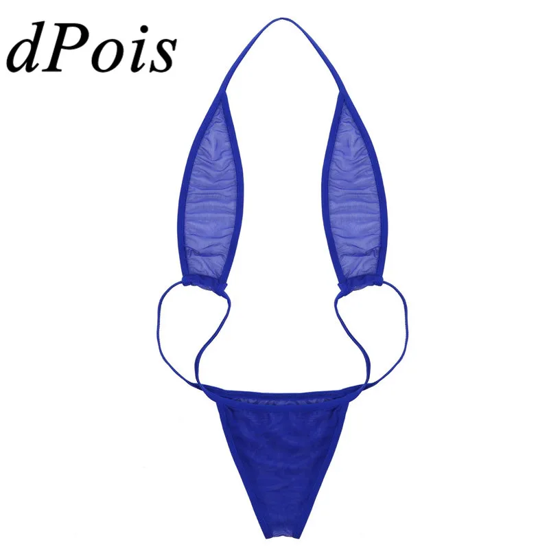 Женский слитный купальник прозрачный мини микро сексуальное нижнее белье для