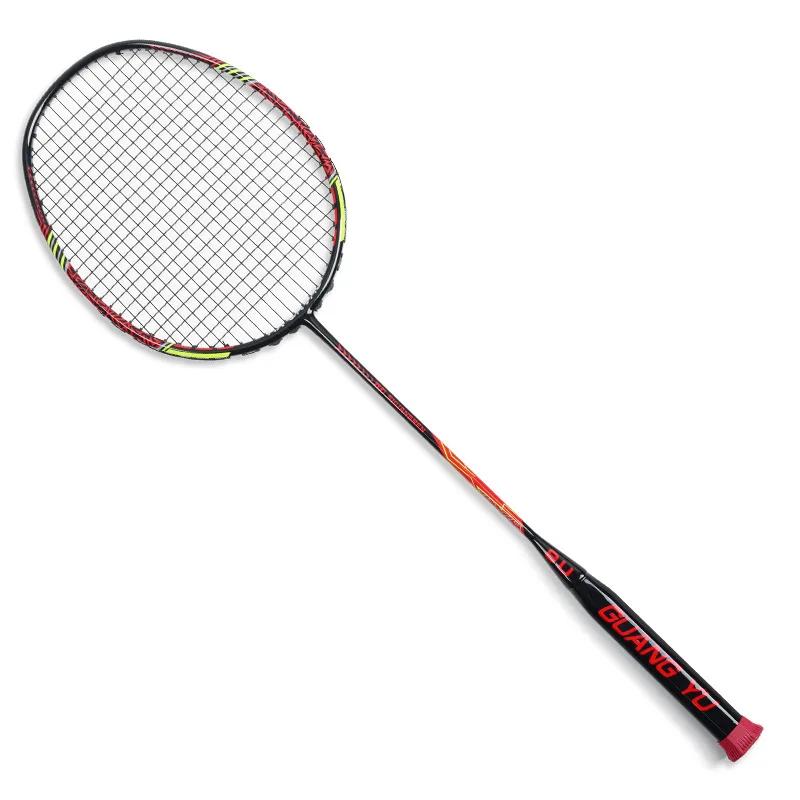 

The Professional Max Tention 35LBS Ultralight 9U 58g Badminton Rackets Strung Super Carbon Fiber Offensive Racquet Speed Sports