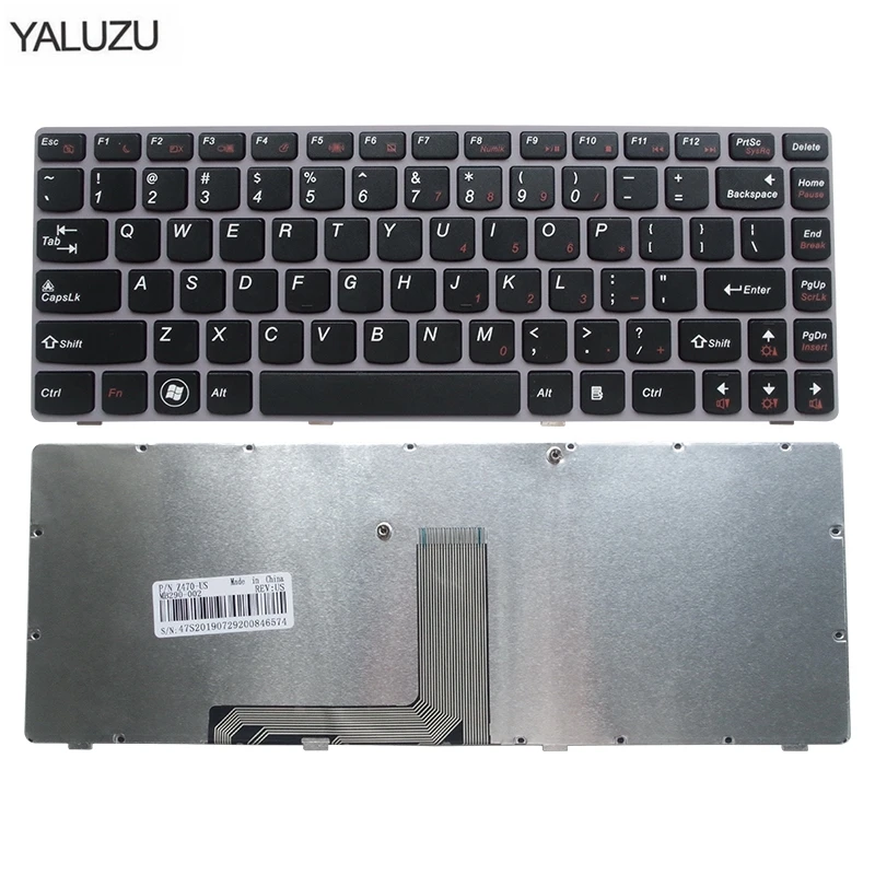 YALUZU новая клавиатура для Lenovo IdeaPad Z470 Z475 Z370 Z470A AM Z470AT Z470AX Z470K Z470G US сиреневый