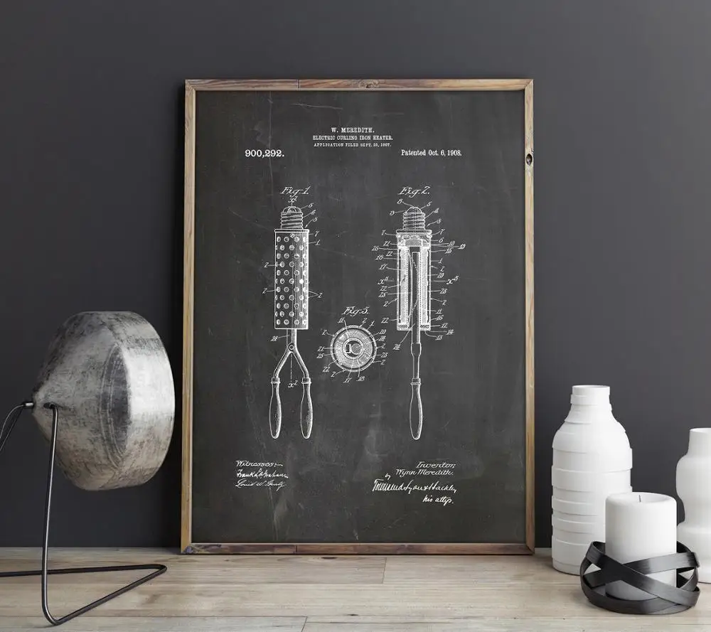 Щипцы для завивки запатентованная печать красивый плакат модный Декор модное