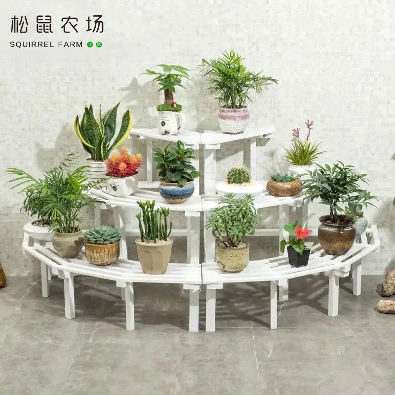 Угловая подставка для цветов ступенчатый многослойный пол Круглый Угловой