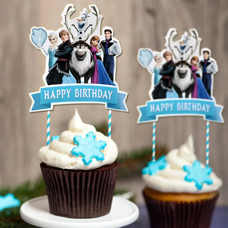 Замороженная праздничная открытка для торта со снежинкой тематика на день