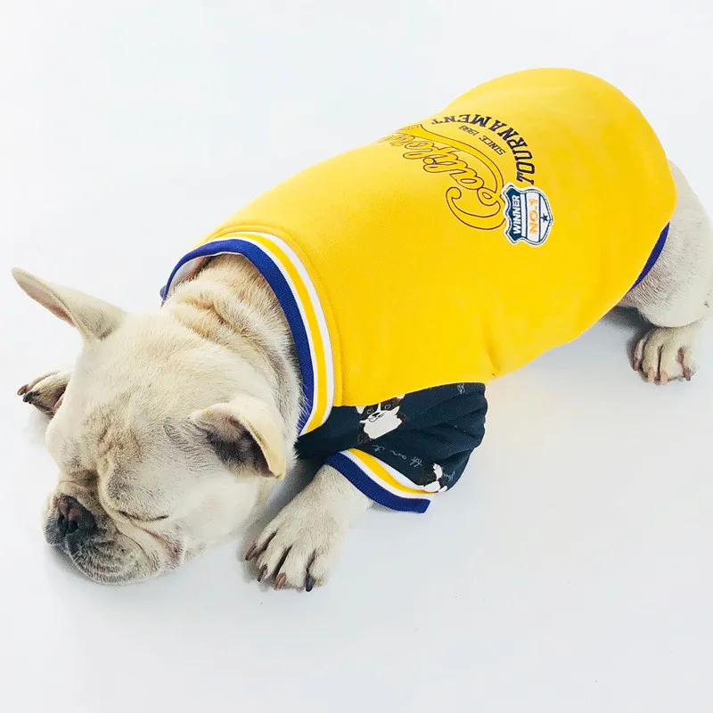 Хлопковая теплая куртка с французским бульдогом зимняя одежда для собак