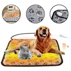 Электрический теплый коврик для домашних животных, регулируемый нагревательный коврик для собак, кошек, щенков, защита от перегрева, водонепроницаемая проволочная подушка