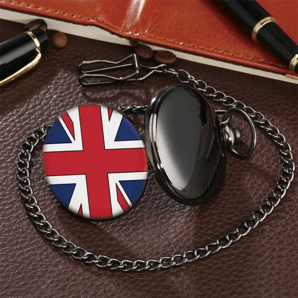 Часы карманные кварцевые в стиле ретро с изображением флага Великобритании |