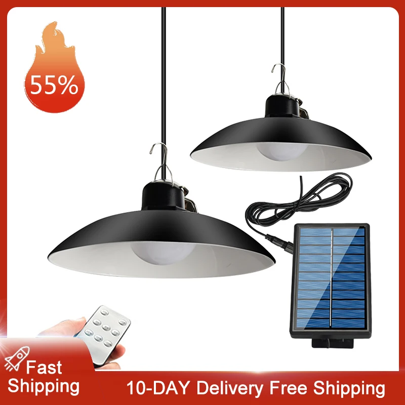 Светодиодсветильник люстра на солнечной батарее с пультом дистанционного