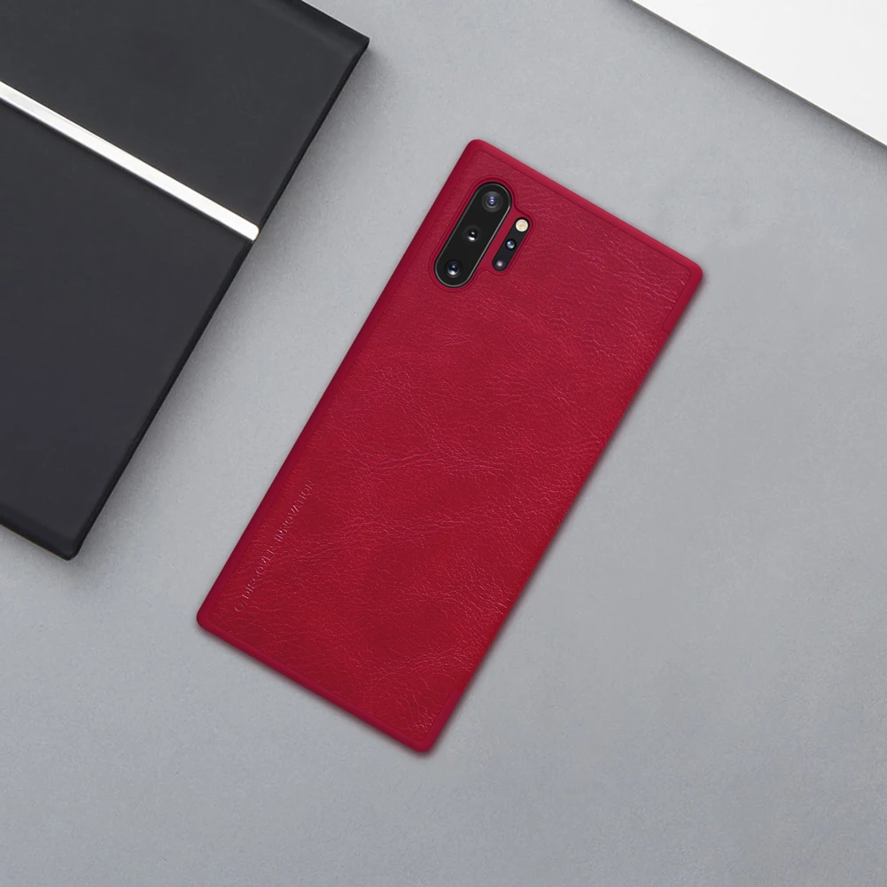 Nillkin Qin Роскошный ультра тонкая Книга Флип кожаный чехол для samsung Galaxy Note 9 10 S9 S10 Plus S10E Note10 Plus слот для карт