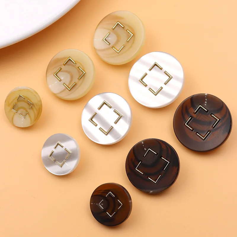 

High-grade Resin Coat Button Elegant Lady's Windbreaker Sweater Decorative Buttons DIY Sewing Craft Needlework Accessories