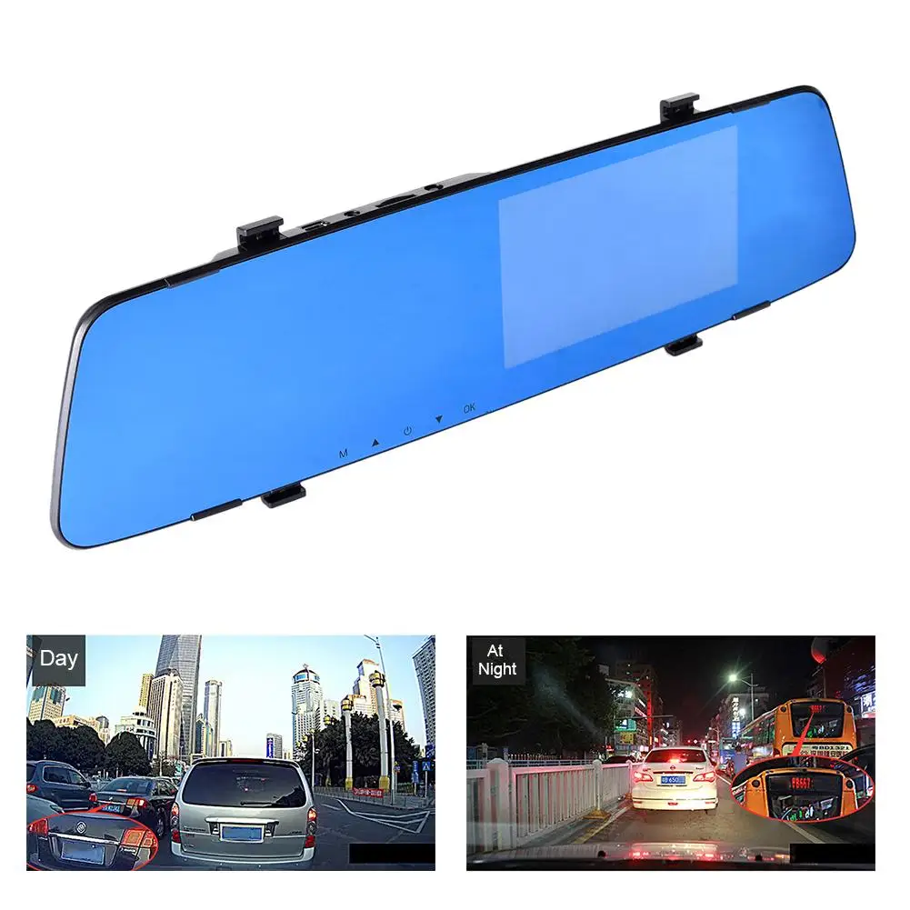 Dashcam 1080P зеркало заднего вида автомобиля Dvr 4,3 дюймов Full HD экран автомобиля вождения видео рекордер камера 140 градусов широкий угол