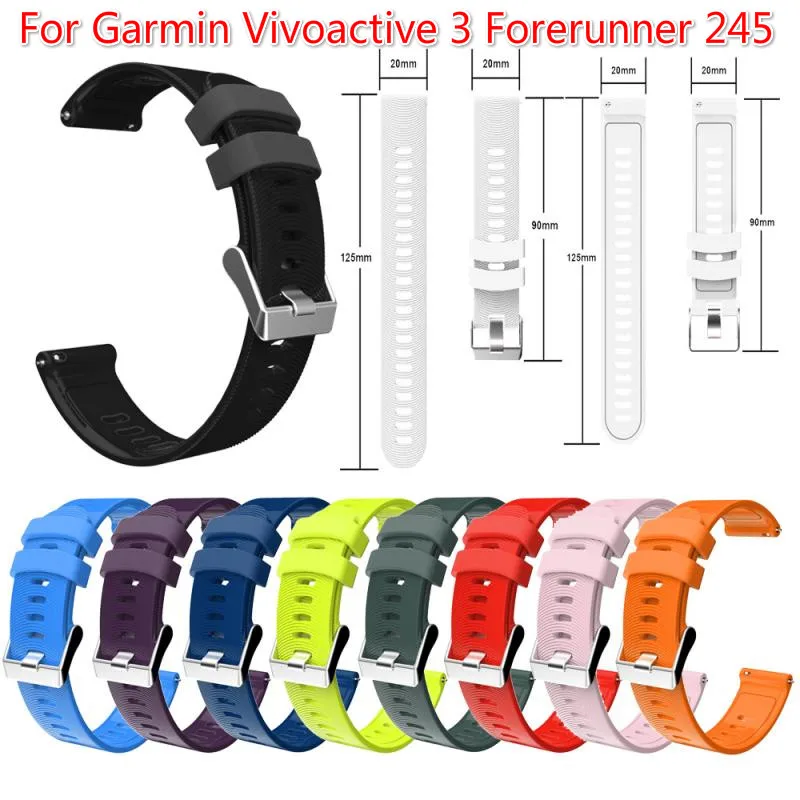 

Сменный силиконовый ремешок для спортивных часов Garmin Vivoactive 3 Forerunner 245 Smart аксессуары для часов Ремешок TXTB1