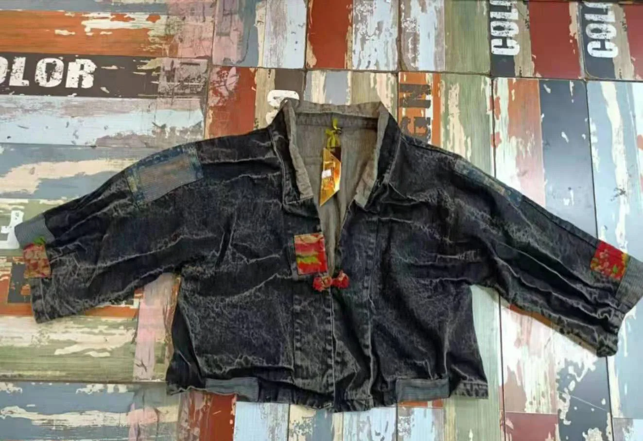 

QING MO 2021 Spring New Women Denim Jacket Women Vintage Loose Jacket Coat Female Plus Size Slim Short Jacket ZQY6717