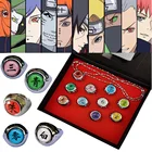 Комплект из 10 металлических колец аниме Наруто Акацуки, аксессуары для косплея, фигурка Итачи учихи, ювелирные изделия, крутые детские игрушки для мальчиков, подарки