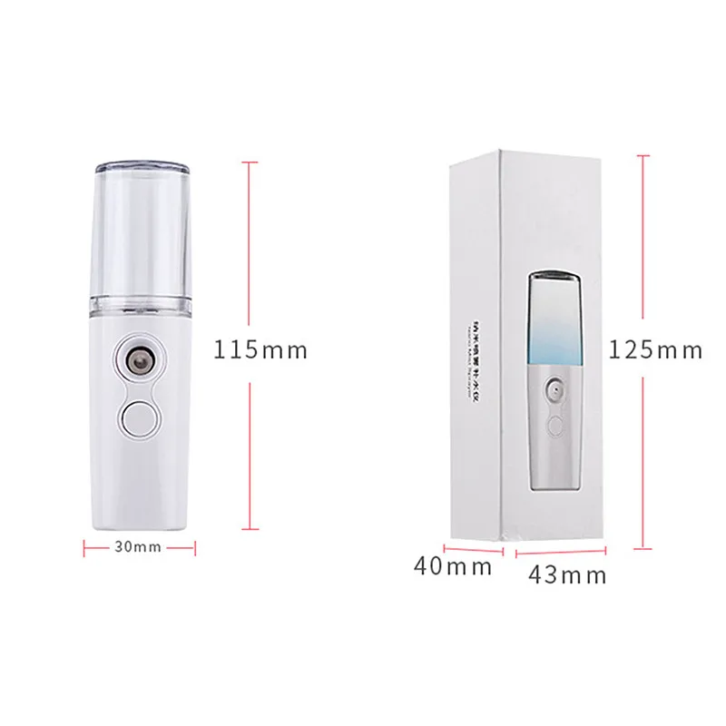 

1PC New Nano Spray Facial Steamer Portable Steam Face Humidifier USB Rechargable Humidifier Ultrasonic Mini Air Humidifier