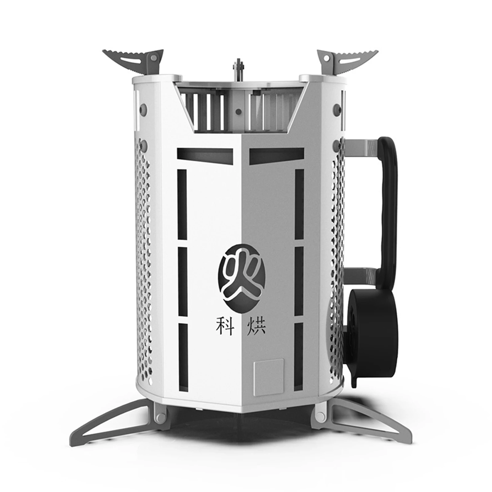 

Portable Stainless Steel Outdoor Camping Wood Burner Multifunctional Cookware Barbecue Equipment High Power Blower Stove