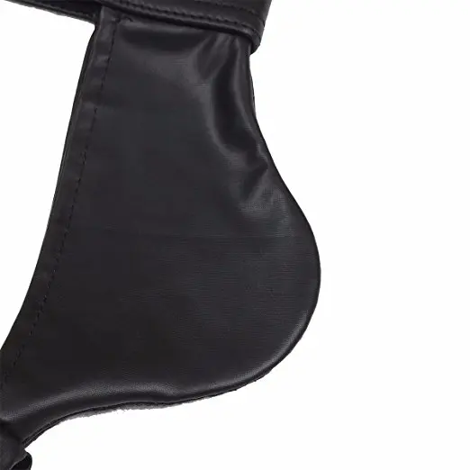 Стринги из искусственной кожи сексуальные мужские Черные стринги бикини кожи|pouch