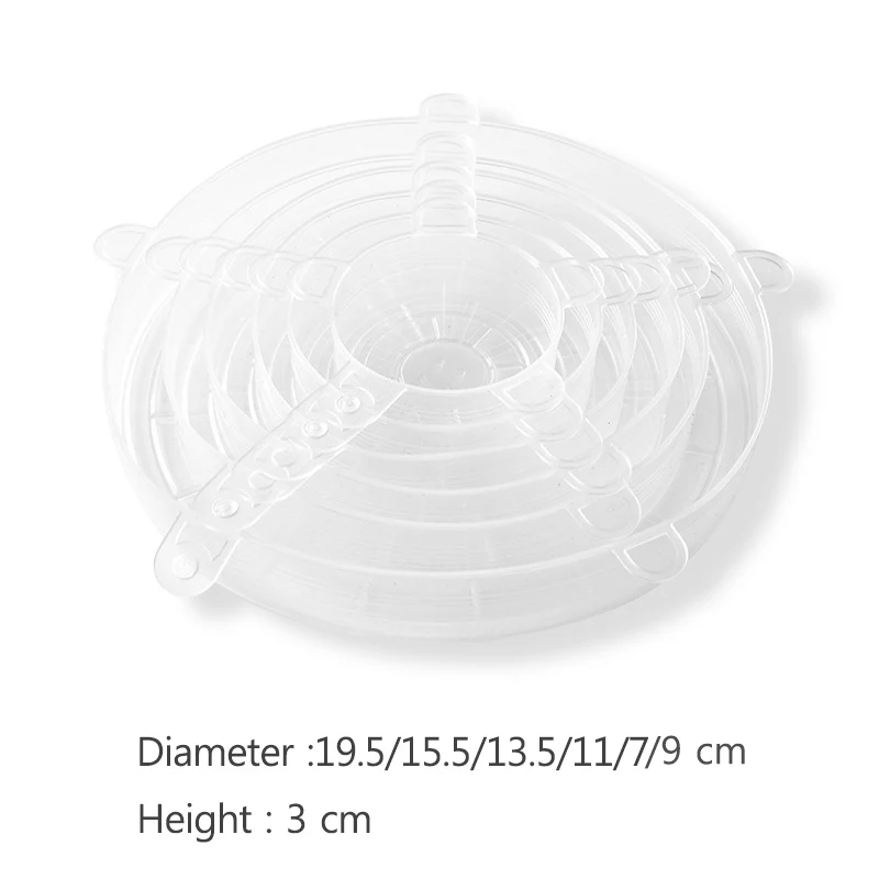 

Preservation Cover Silicone Stretch Lids Extensible Multifunctional Silica Gel Vegetable Preservation Bowl Cover