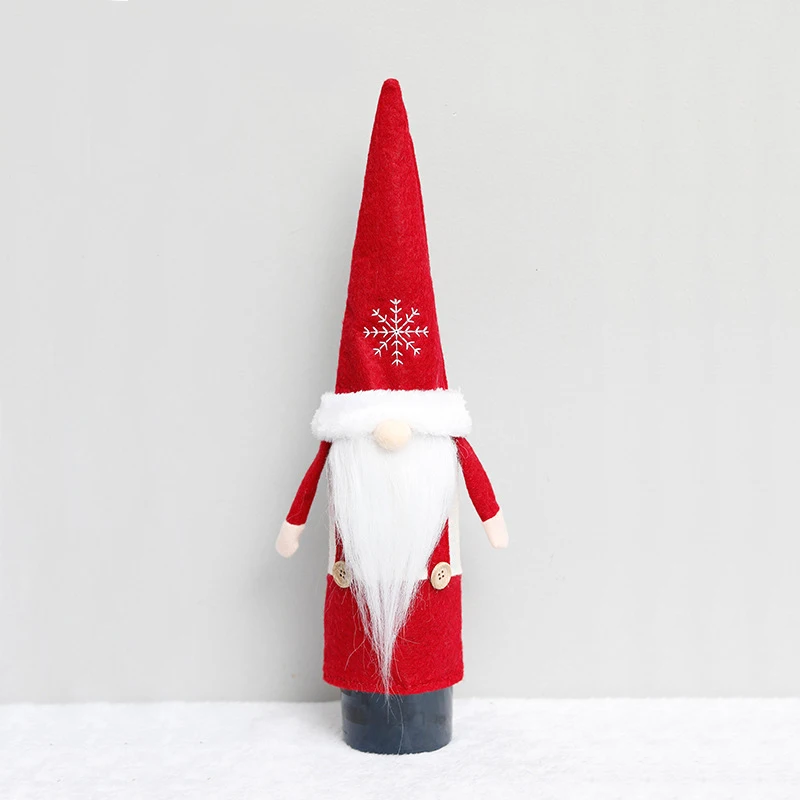 Новый год Navidad Санта Клаус безликая кукла крышка бутылки вина фестиваль