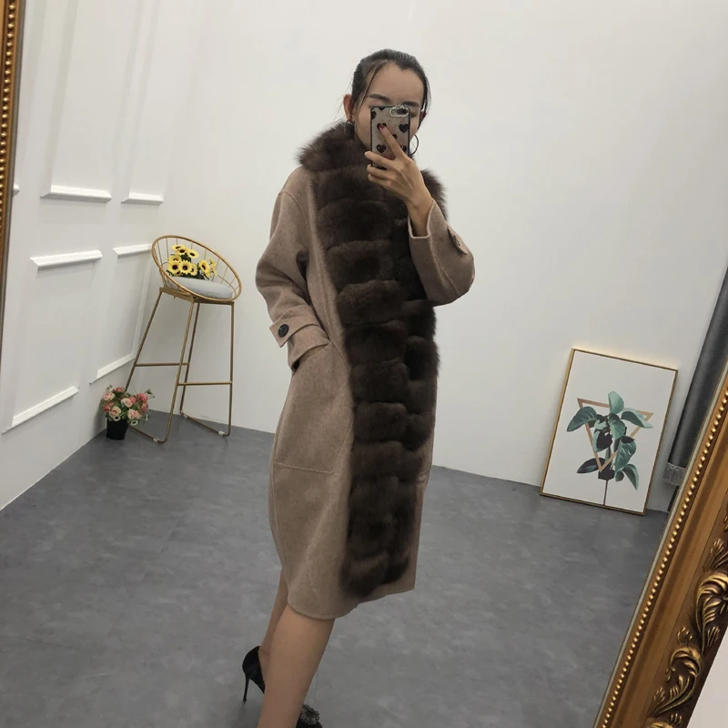 Женский длинный кардиган свободная зимняя верхняя одежда большого размера с