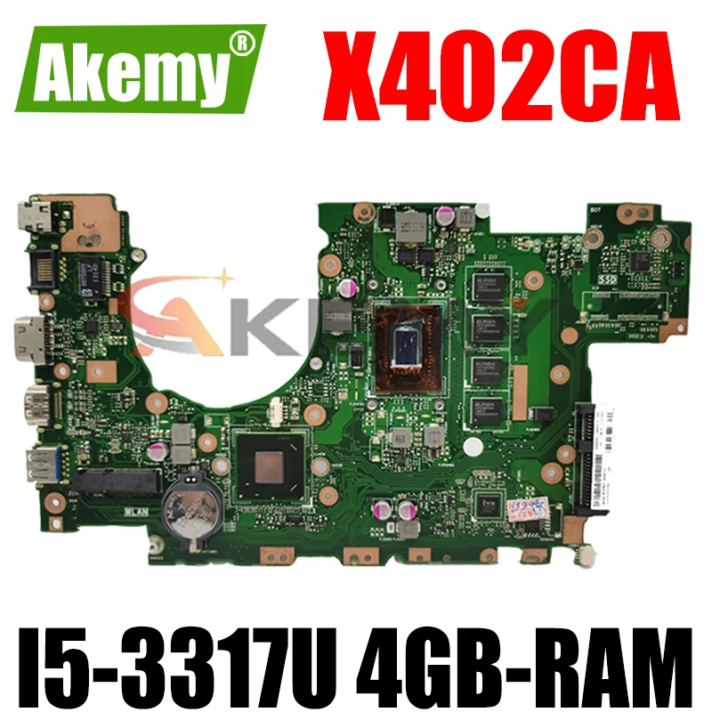 

Akemy X402CA материнская плата для ноутбука ASUS X502CA оригинальная материнская плата DDR3L 4GB-RAM I5-3317U