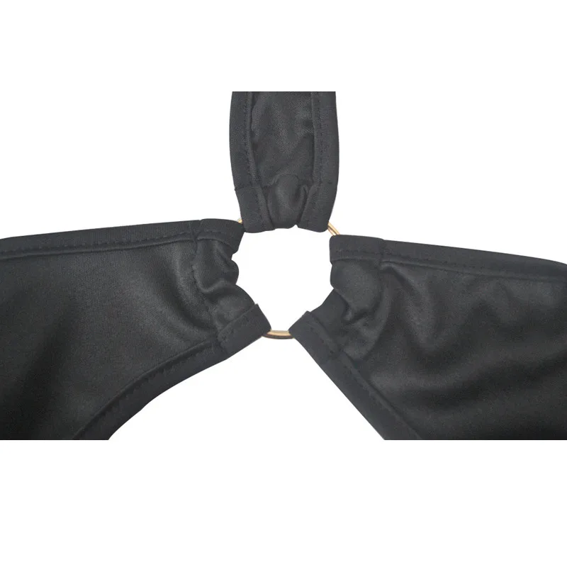 

2021 Women's New Bikini Hot Style Solid Color Sleeveless Stretch Fashion Hanging Neck Plus Size Sexy Beach Push-Up One-Piece Swi