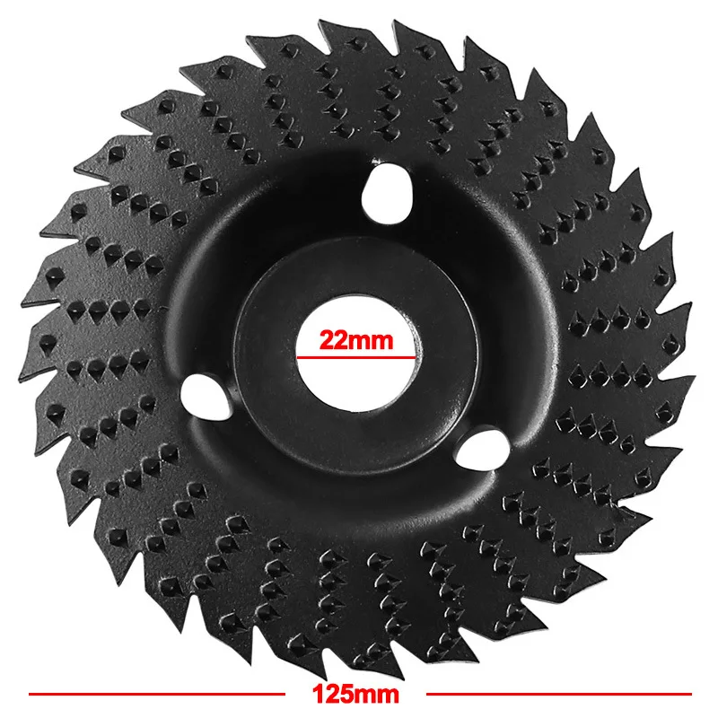 125mm Round Wood Angle Grinding Wheel Abrasive Disc Grinder Carbide 22mm Bore Shaping Sanding Carving Rotary Tool | Инструменты