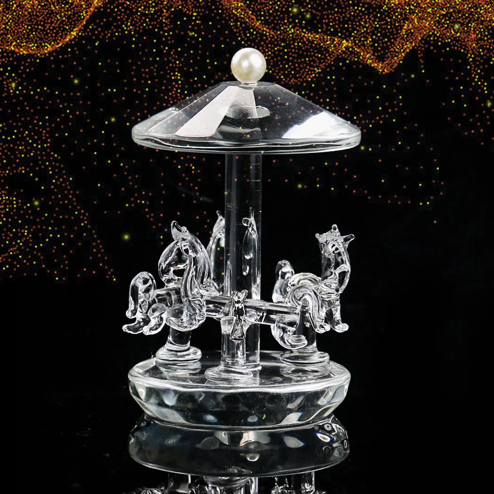 

Dream Carousel Crystal Figurines Car Home Decoration Accessories For Living Room Wedding Decor Paperweight Crafts Souvenir Gift
