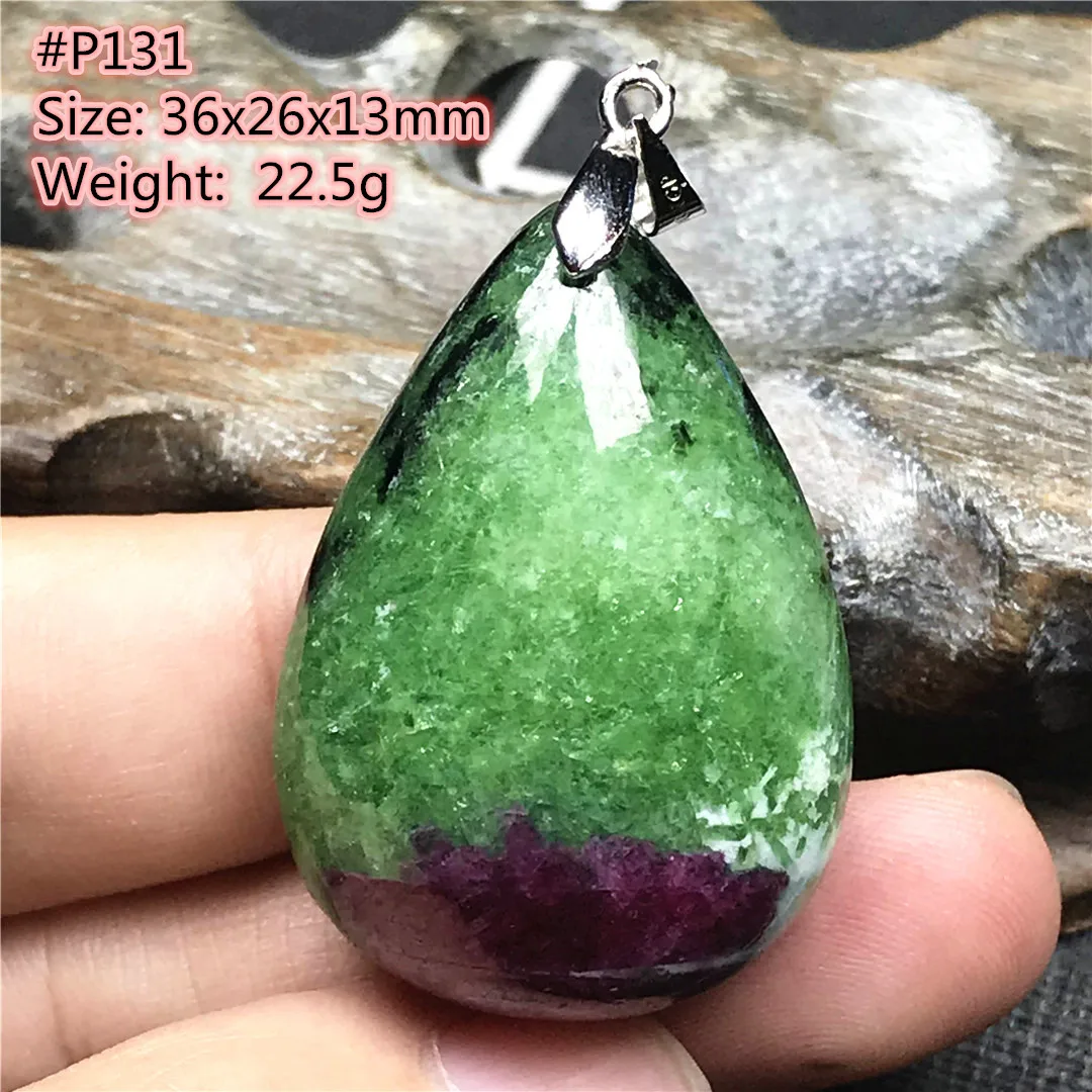 

Подвеска с натуральным Рубином Zoisite для женщин и мужчин, Ювелирное Украшение с обручем для исцеления удачи, бусины 36x26x13 мм, хрустальный каме...