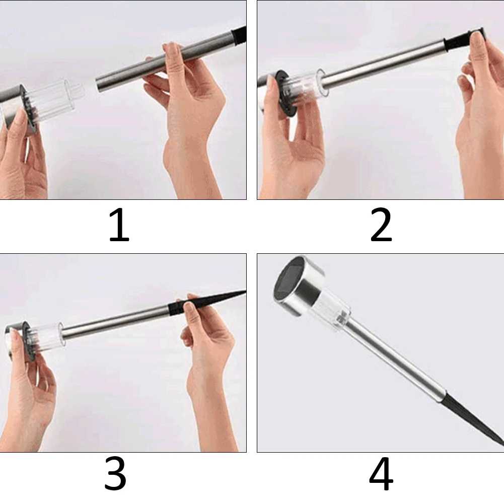 

12PCS Solar Pathway Lights Garden LED Landscape Light Stainless Steel Waterproof Path Lighting for Outdoor Patio Lawn Yard